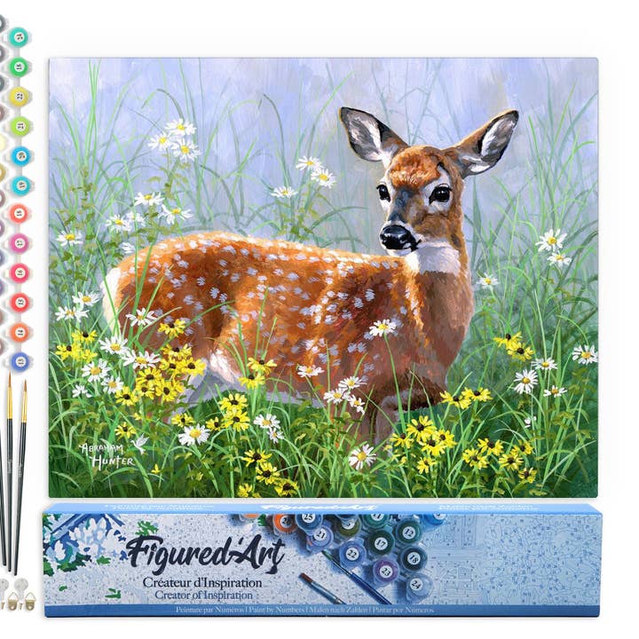 Peinture par numéros Biche dans le pré pour la vente par Figured'Art