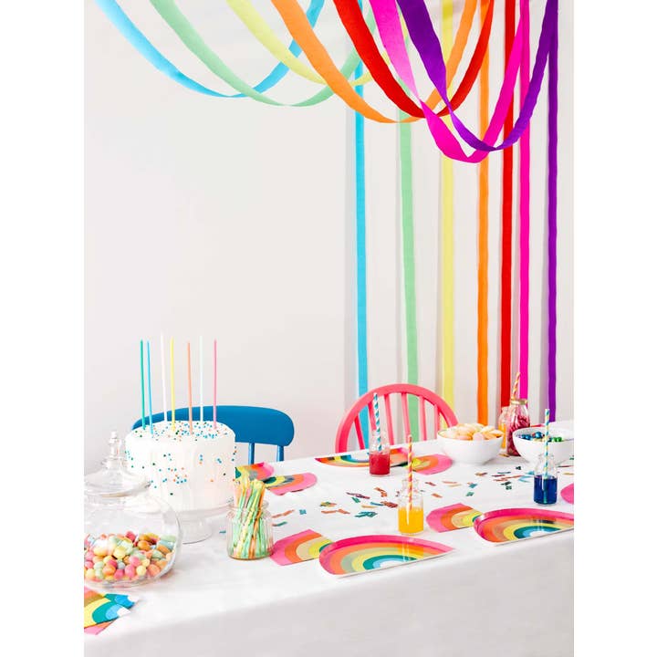 Talking Tables USA - Wholesale Decal - Party Decorations - Rainbow Party Streamers | 7 Pack |
