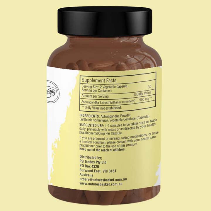 Natures Basket – Großhandel Nahrungsergänzungsmittel/Vitamin zum Einnehmen – Nature's Basket Ashwagandha (Withania Somnifera) 900mg 60 Kapseln2