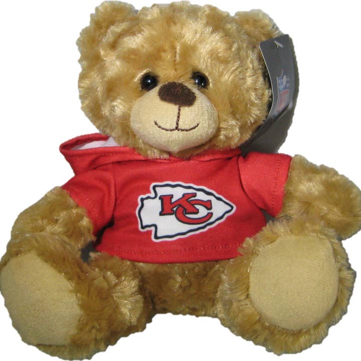 NFL Kansas City Chiefs 9" Rally Man Hoodie Bear for wholesale by Gulf Coast Sales