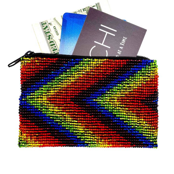 Rainbow Zipper Pouch for wholesale by KAQCHI