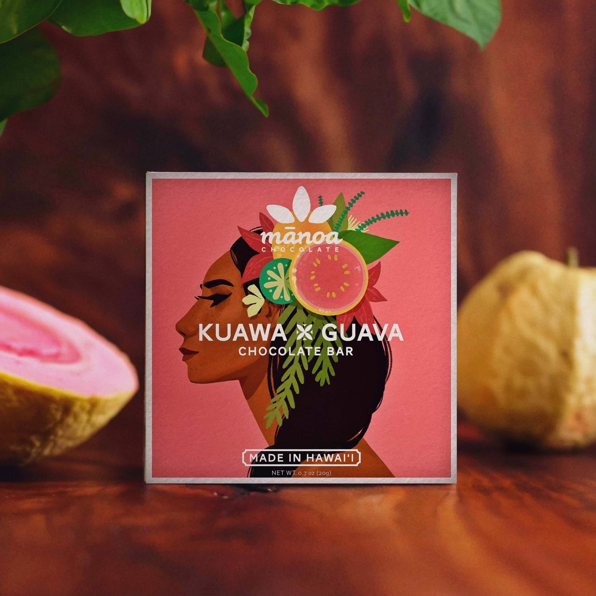 Manoa Chocolate Hawaii - Wholesale Chocolate Bar - Mini: Kuawa x Guava Chocolate Bar