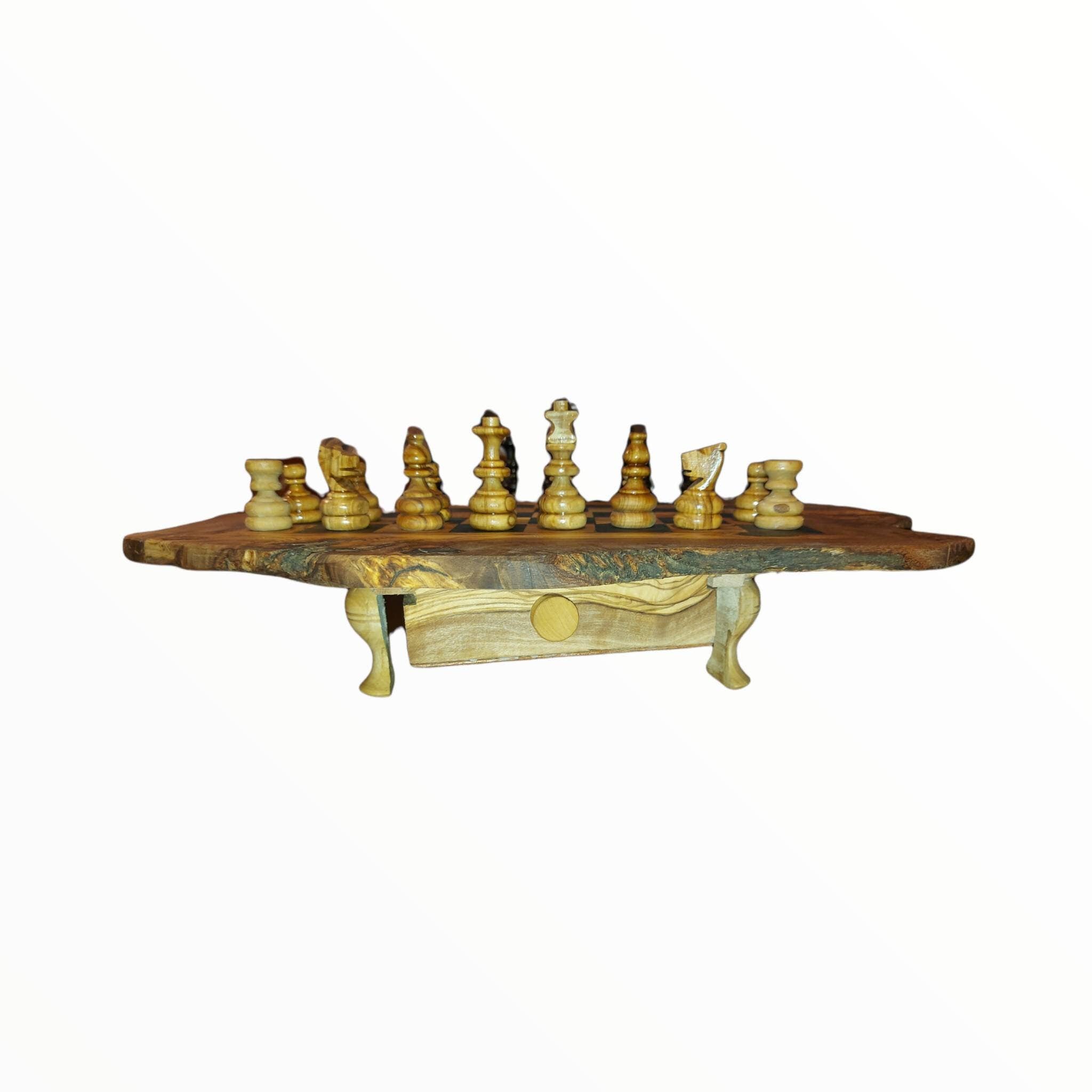 Next Day Shop - Wholesale Board Game - Wood Chess Set Handmade of Olive Wood, Antique Chess2
