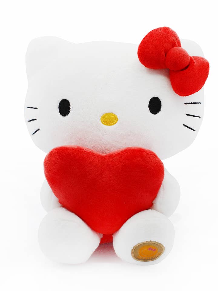 Hello Kitty hjärta ekologisk mjukisdocka 24 cm för wholesale av Joy Toy