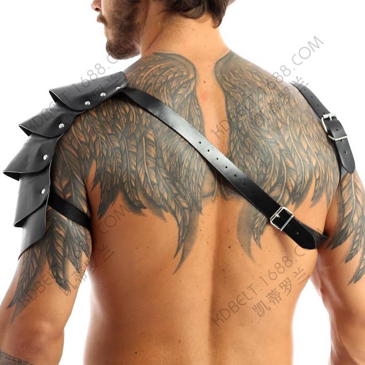 Medieval Renaissance Viking Men's Single Shoulder Armor Strap for wholesale by SALINA TRADING INC
