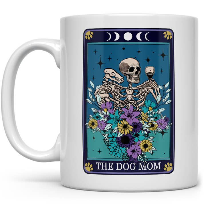 The Dog Mom Tarot Card Mug, Dog Lover Pet Parent Gifts for wholesale by Loftipop