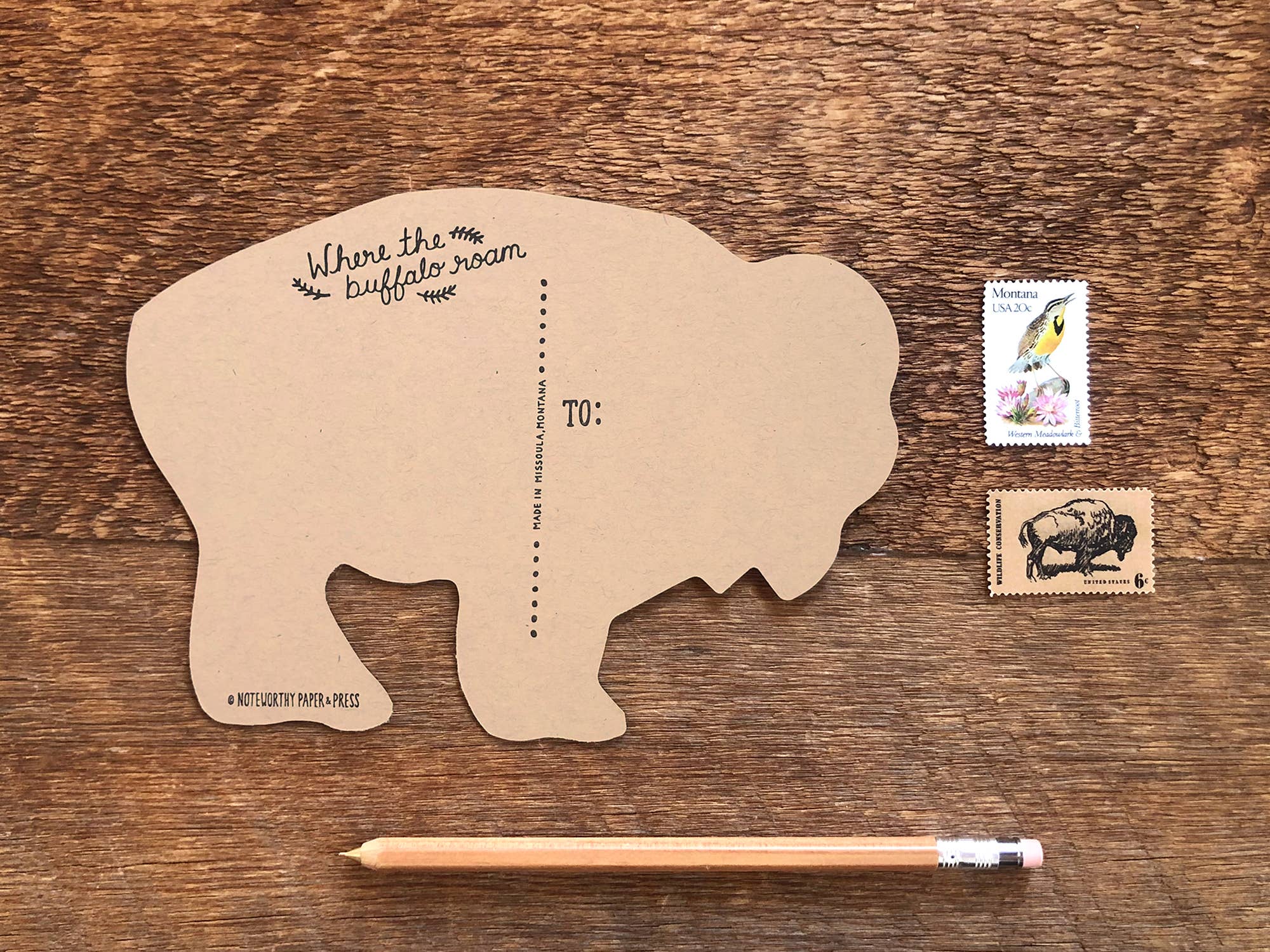 Noteworthy Paper & Press - Wholesale Postcard - Bison Postcard3