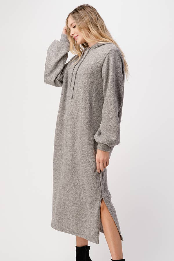 grey Hoodie Maxi Dress for wholesale on Faire3