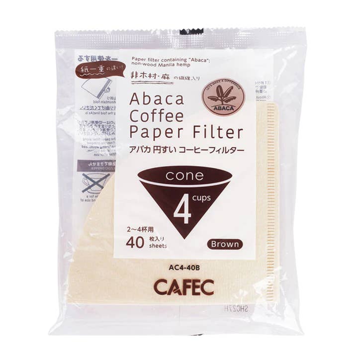 CAFEC Abaca Cup 4 Cone Paper Filter | V60 02 | AC4-40B and other Purchase Wholesale 4 cone coffee filters. Free Returns & Net 60 Terms on Faire trending on Faire.