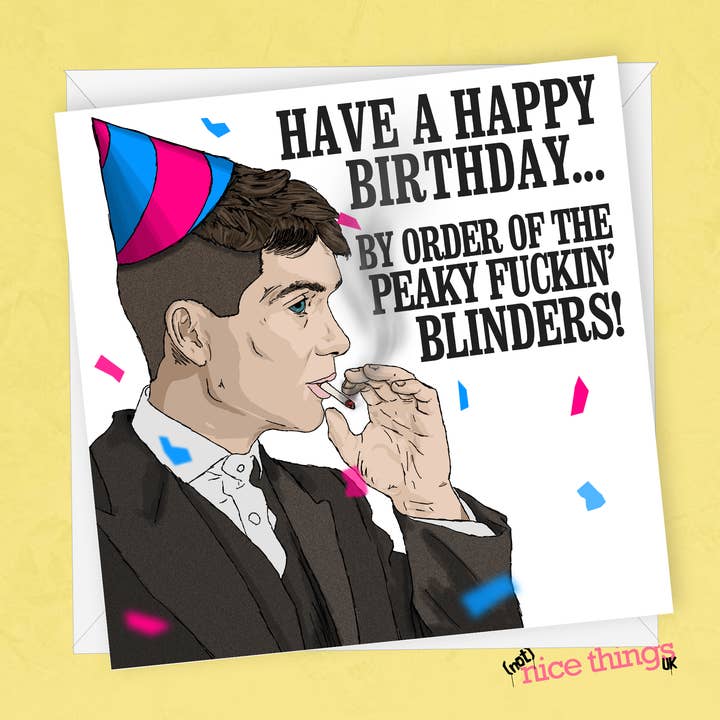 Cartão Peaky Blinders | Cartão de Aniversário Tommy Shelby por atacado de NotNiceThings