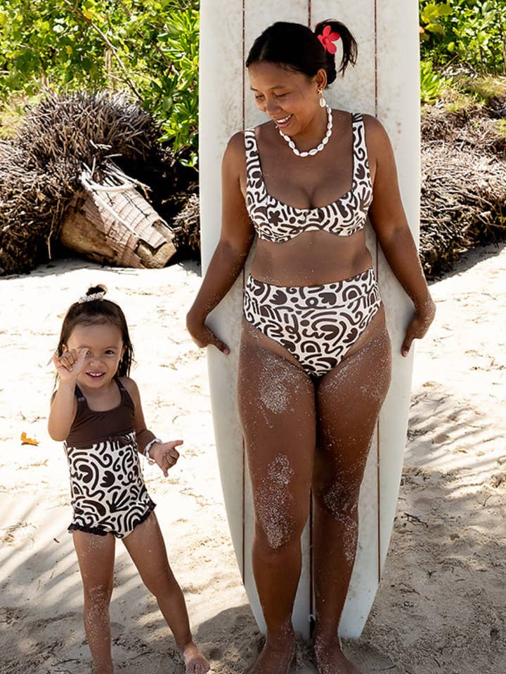 CEACEA SWIMWEAR, ACTIVEWEAR, KIDS SWIM - Wholesale Swim top – Women's - FLEUR TOP - COCO CONFETTI2