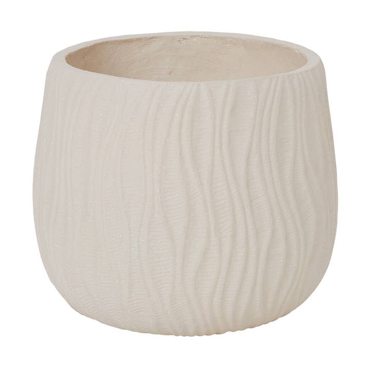 24" Tall Indoor/ Outdoor Oval Shaped Shell Designed Planter for wholesale by Vintage Home