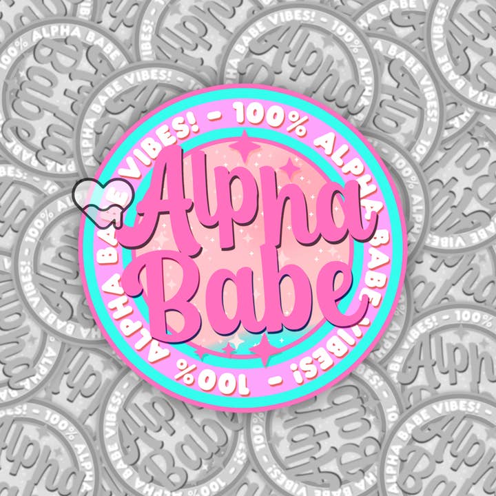 Lil Charmery - Wholesale Sticker - Alpha Babe Pink Sticker6