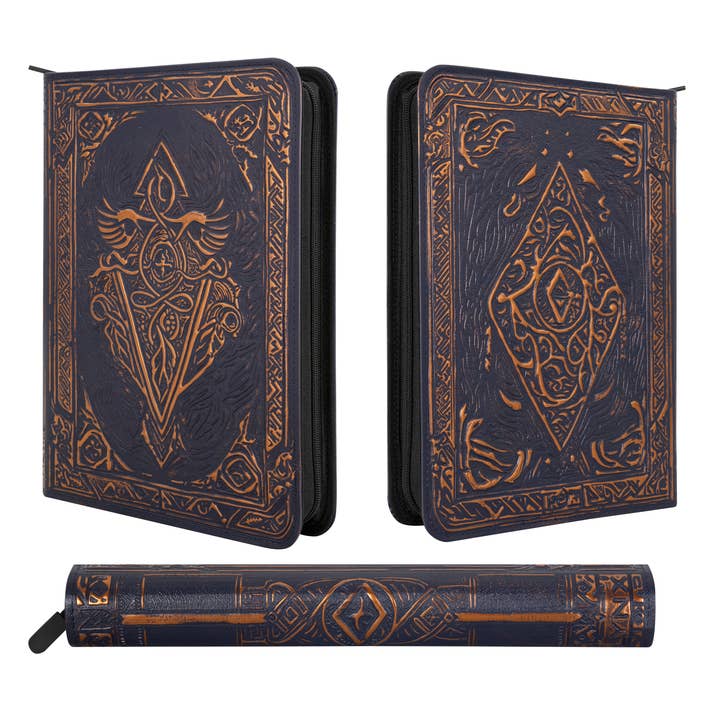 QMDirect - Wholesale Card Game - TCG Faux-Leather Trading Card Binder - Blue2