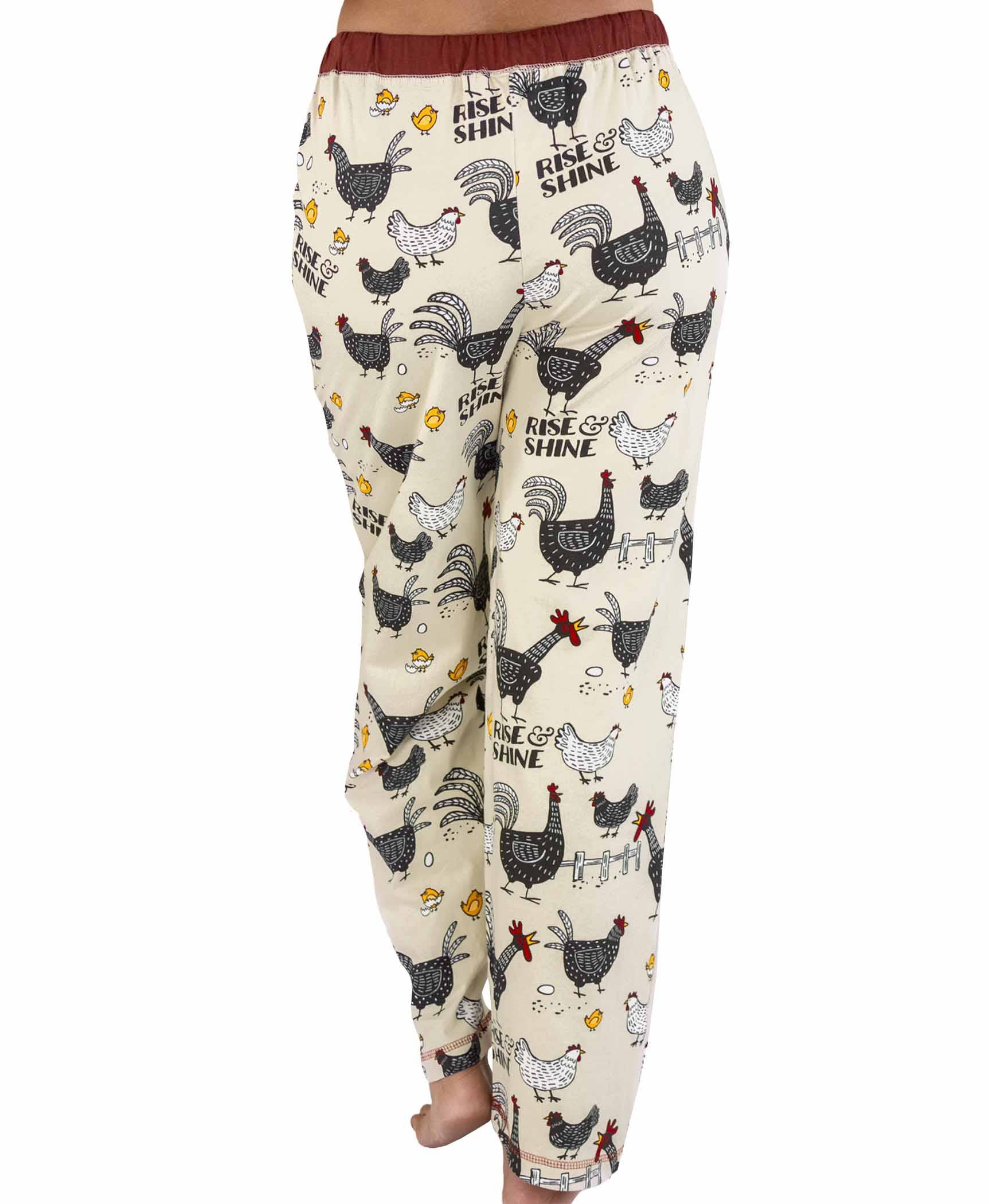 Lazy One - Vente Bas de pyjama – femme - Pantalon de pyjama pour femme Rise & Shine Chicken3