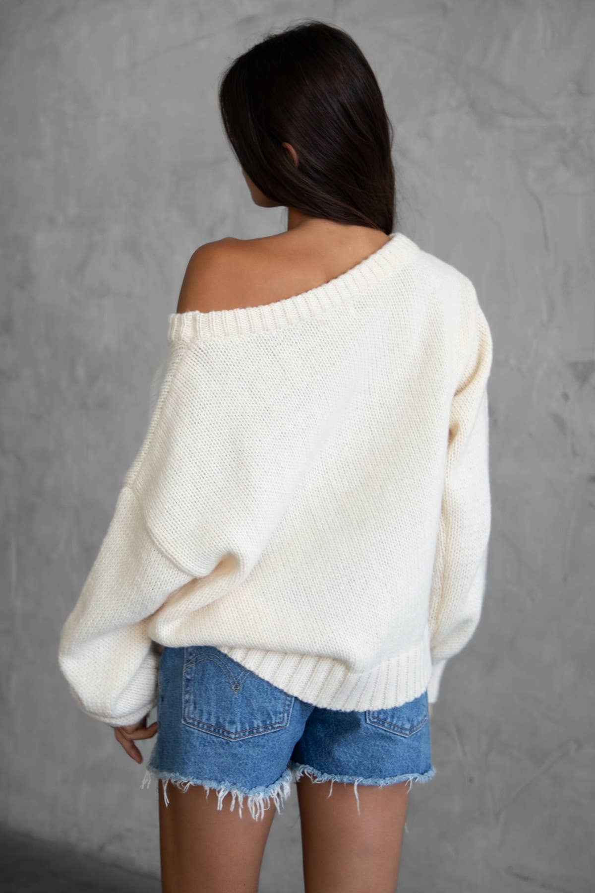 TICTOC - Wholesale Knit Sweater - Women's - BRANDI American Flag Knit Off The Shoulder Lounge Sweater10