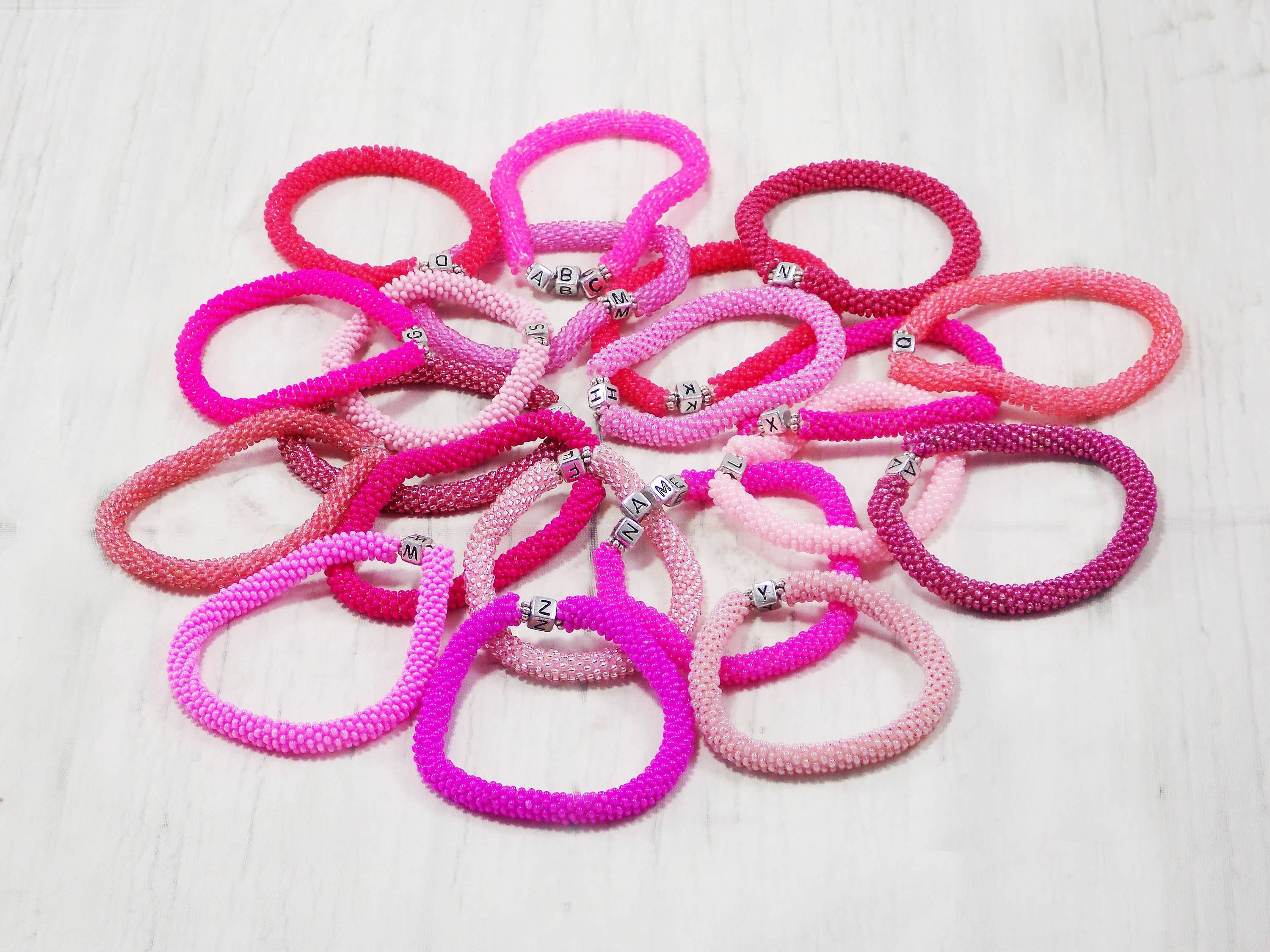 Ninolia – wholesale Beaded bracelet – Custom Word Beaded Bracelet Pink Boho Stack Personalized Jewelry Mama Mom Wifey Mother’s Day Gift for Women or Teen Girls. Choose Your Color7