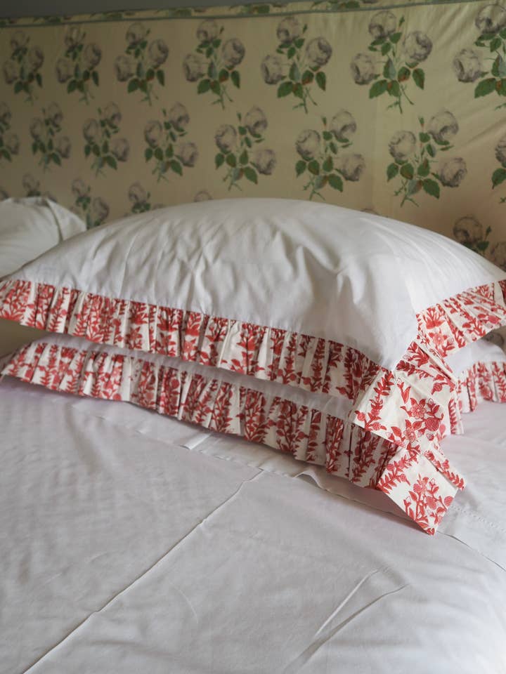 Terracotta Organic Cotton Poplin Pillowcase for wholesale by Kapara London