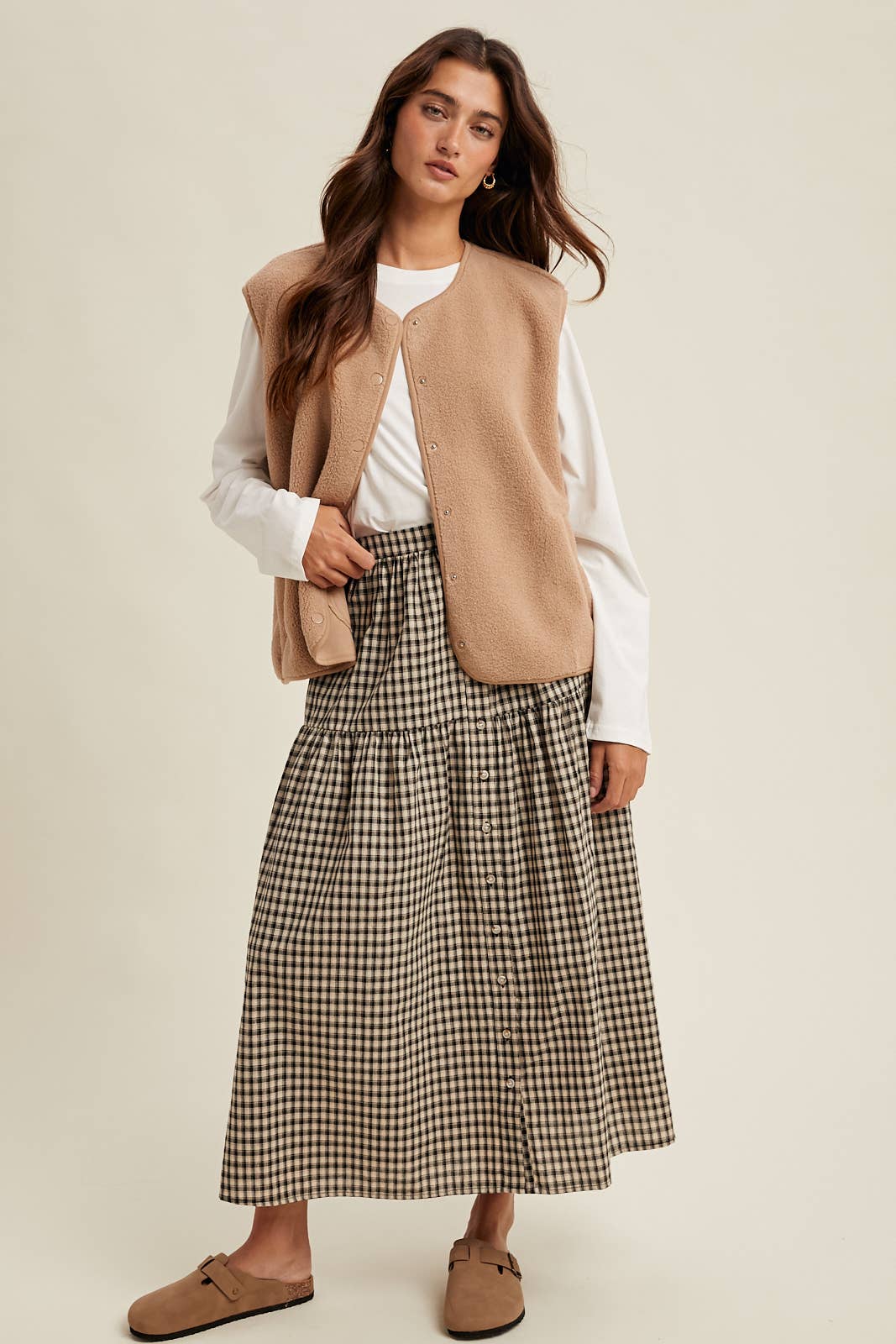 Wishlist Apparel - Wholesale Outerwear Vest - Women's - SHERPA VEST / WL25-106255