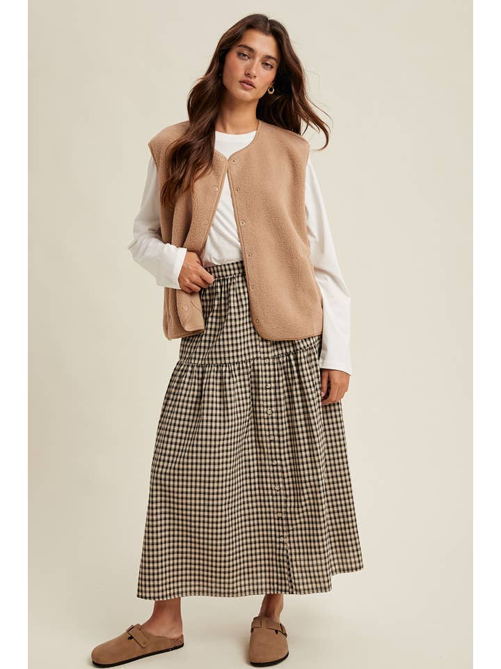 Wishlist Apparel - Wholesale Outerwear Vest - Women's - SHERPA VEST / WL25-106255