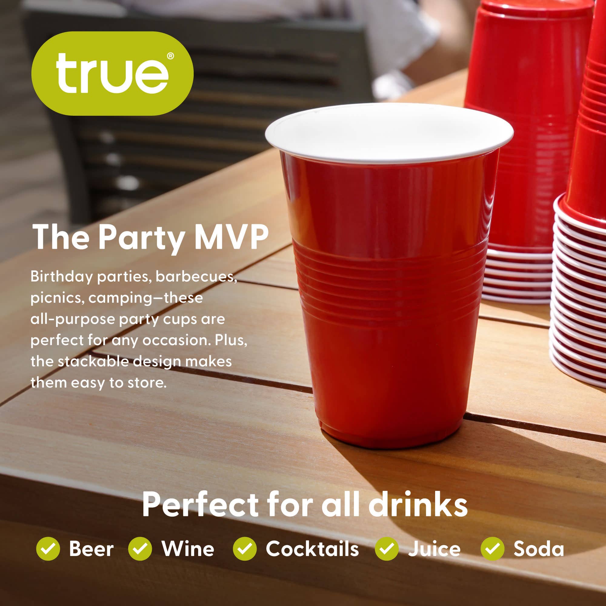 TRUE - Wholesale Disposable Cup - Party Disposable Plastic Cups Pack of 50 ASST COLORS13