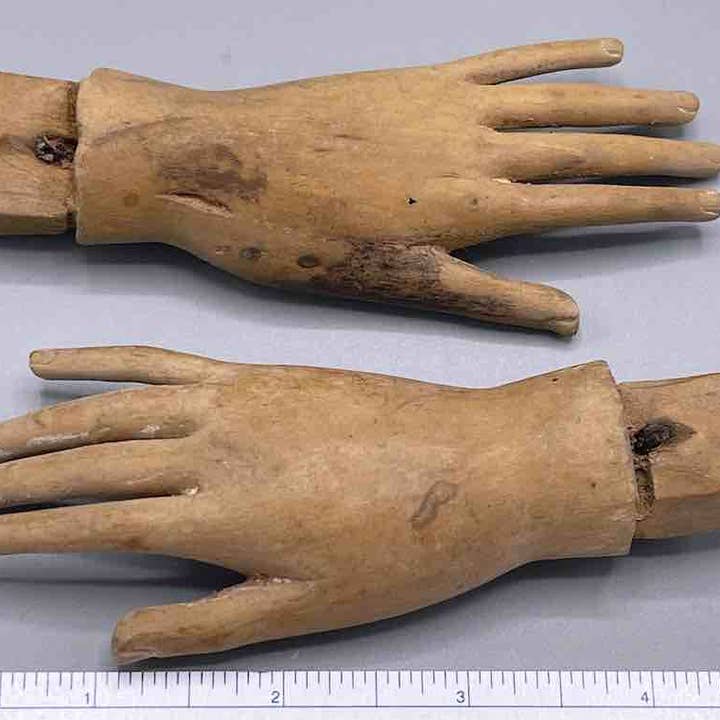 The Niger Bend - Vendita all'ingrosso Statuette decorative - Coppia di figure di santi vietnamite antiche, 10,2 cm