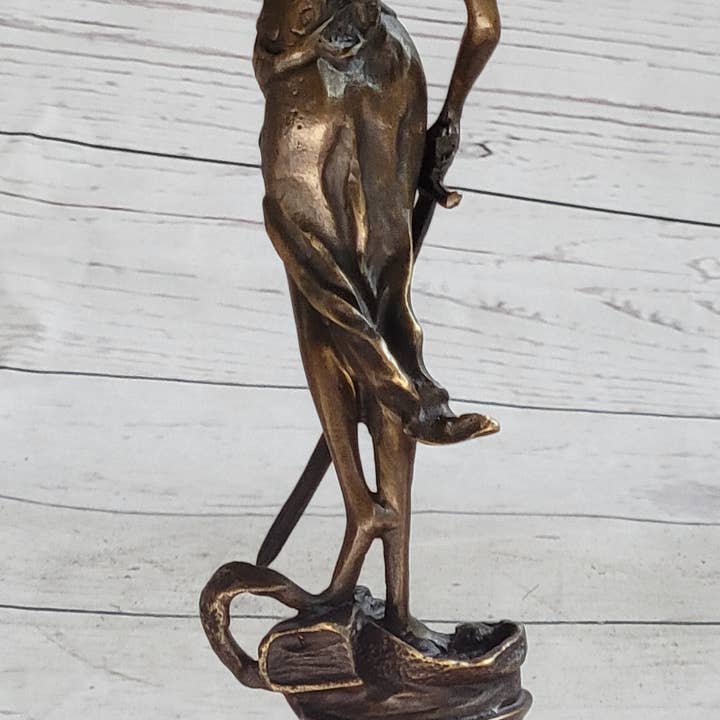 Bronzhaus - Wholesale Beeldje/beeldhouwwerk - Echt bronzen beeld Marmeren Lady Blind Justice Scales Law Sculpture Marmeren figuur5