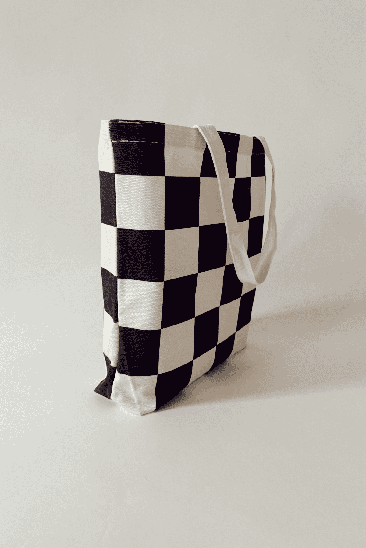 COUTONIC - Wholesale Tote Bag - Women's - Organic Cotton Black Sands Checker Tote 2.03