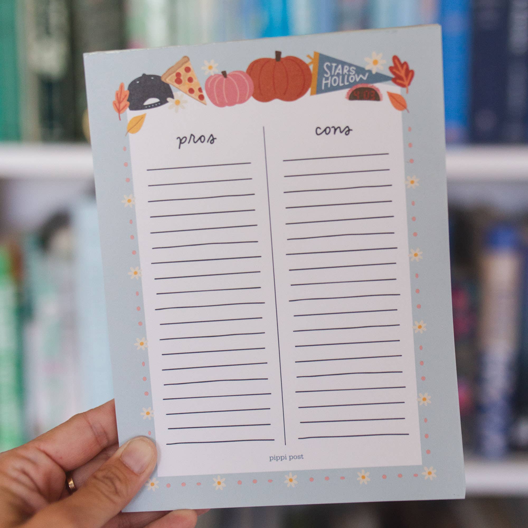 Pippi Post - Wholesale Notepad - Pros & Cons Stars Hollow 6x8 Notepad2