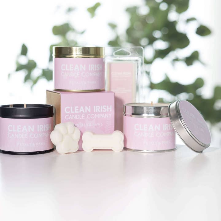 Vela de soja irlandesa perfumada no tóxica Petals & Paws para venta al por mayor de Clean Irish Candle Company