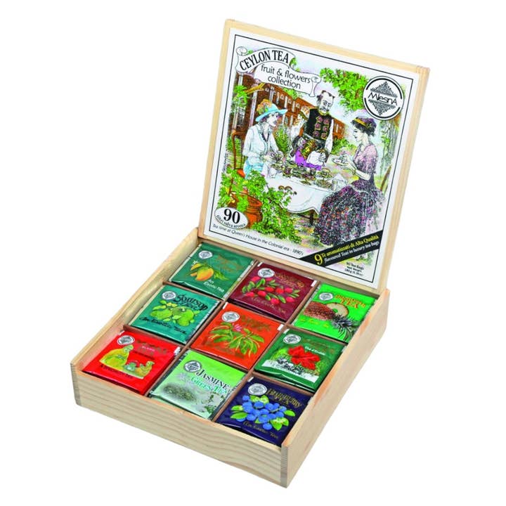 Caixa de Madeira com 90 Filtros Metálicos para Chá que Conservam o Aroma por atacado de pirotta srl