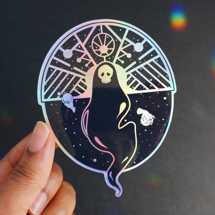 Black Ghost Darkness | Holographic Sticker for wholesale by By Akki