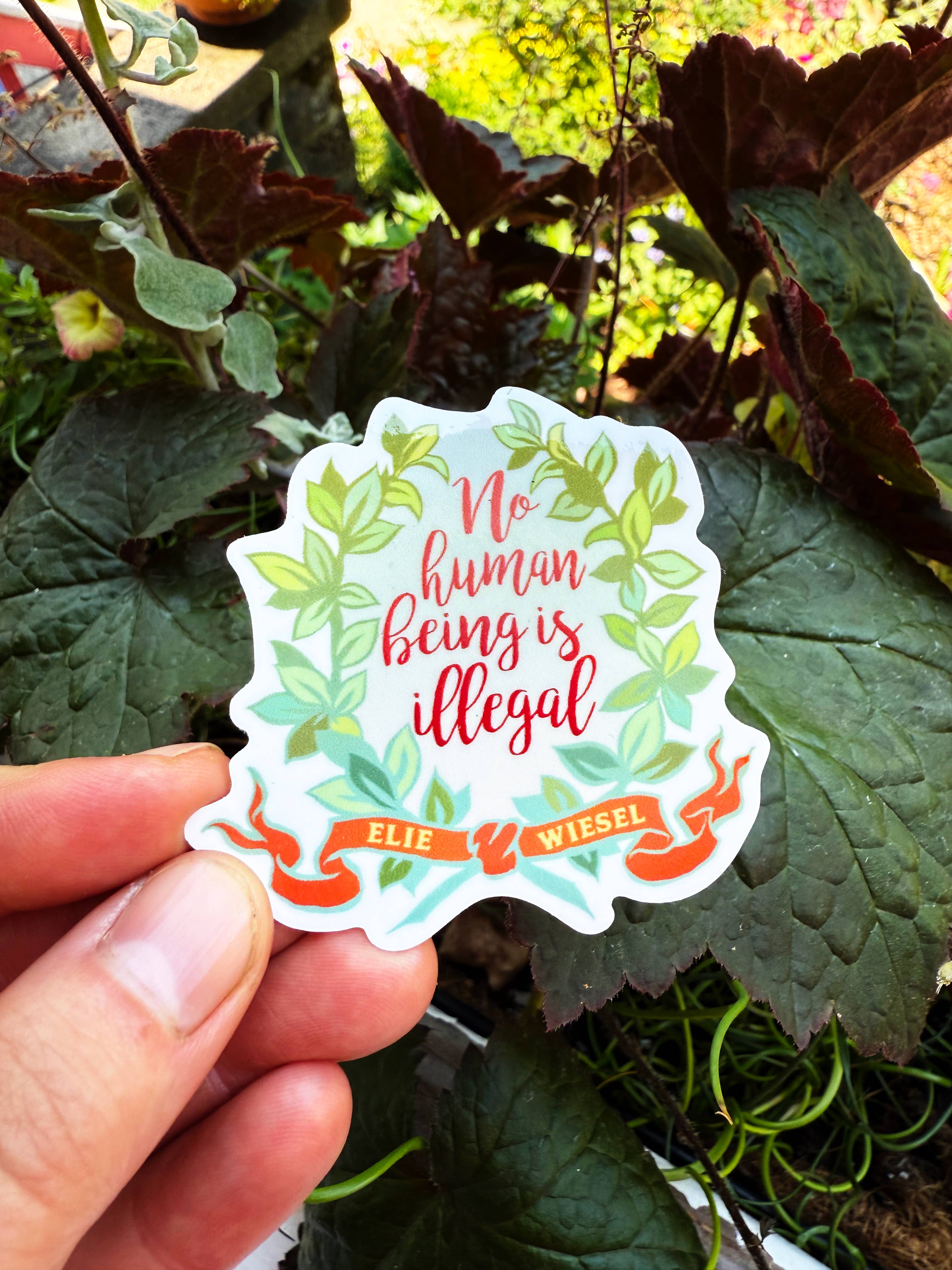 Fabulously Feminist - Wholesale Sticker - No Human Being Is Illegal: Feminist Sticker7