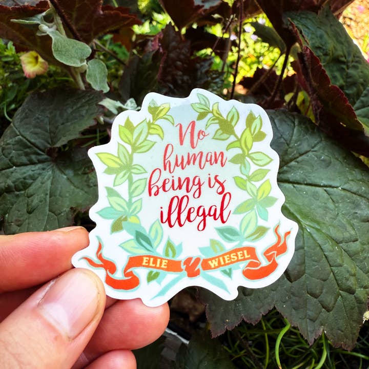 Fabulously Feminist - Wholesale Sticker - No Human Being Is Illegal: Feminist Sticker7