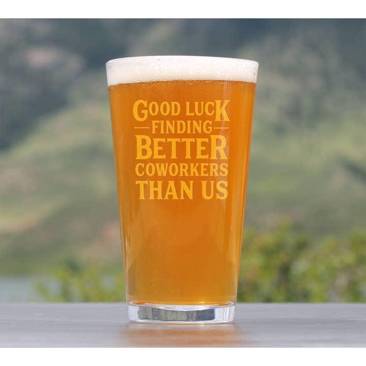 bevvee - Wholesale Beer Glass/Mug - Better Coworkers Pint Glass for Beer Coworkers Leaving Gifts