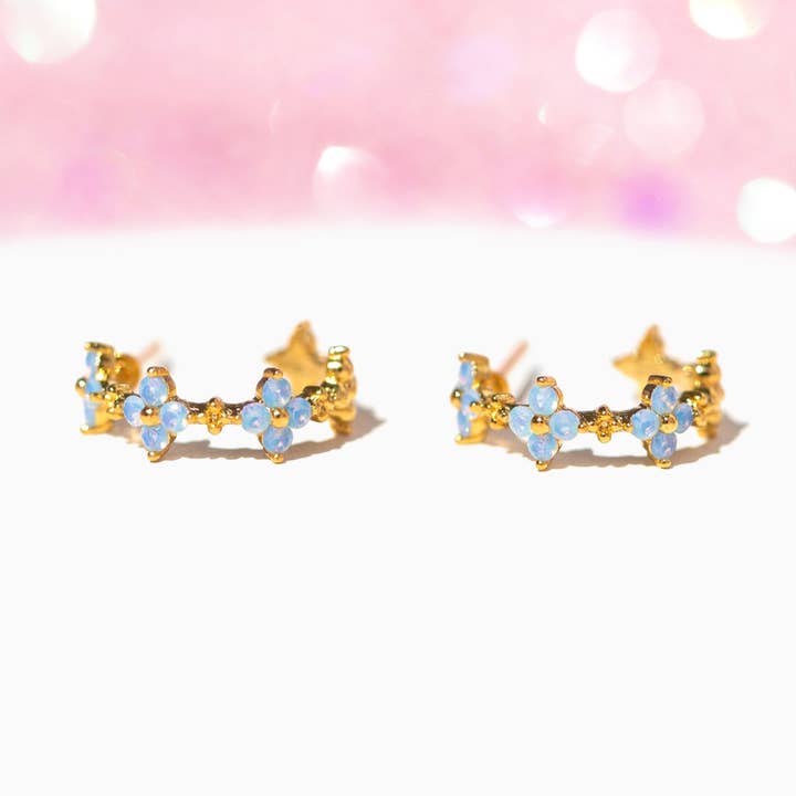 Blue Blossom Love Hoops för wholesale av Girls Crew