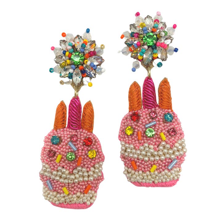 Brincos bolo de aniversário por atacado de Allie Beads