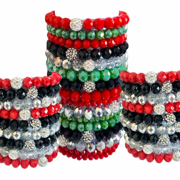 Swarovski krystal Rondelle perle jul stabling armbånd for engroshandel hos The Candy Collections