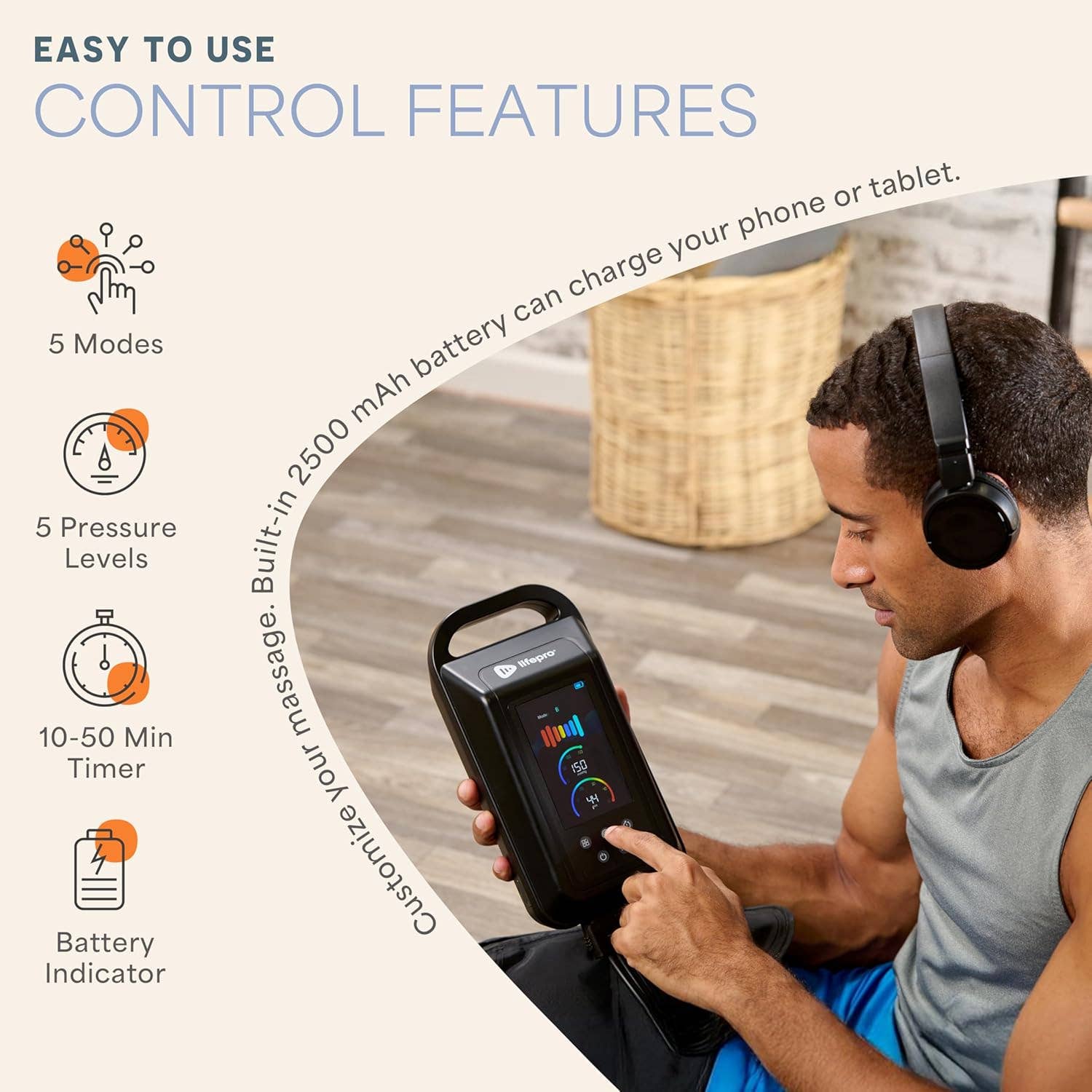 LifePro - Wholesale Body Massager - LifePro AXIS Air Compression Leg Massager with Heat5