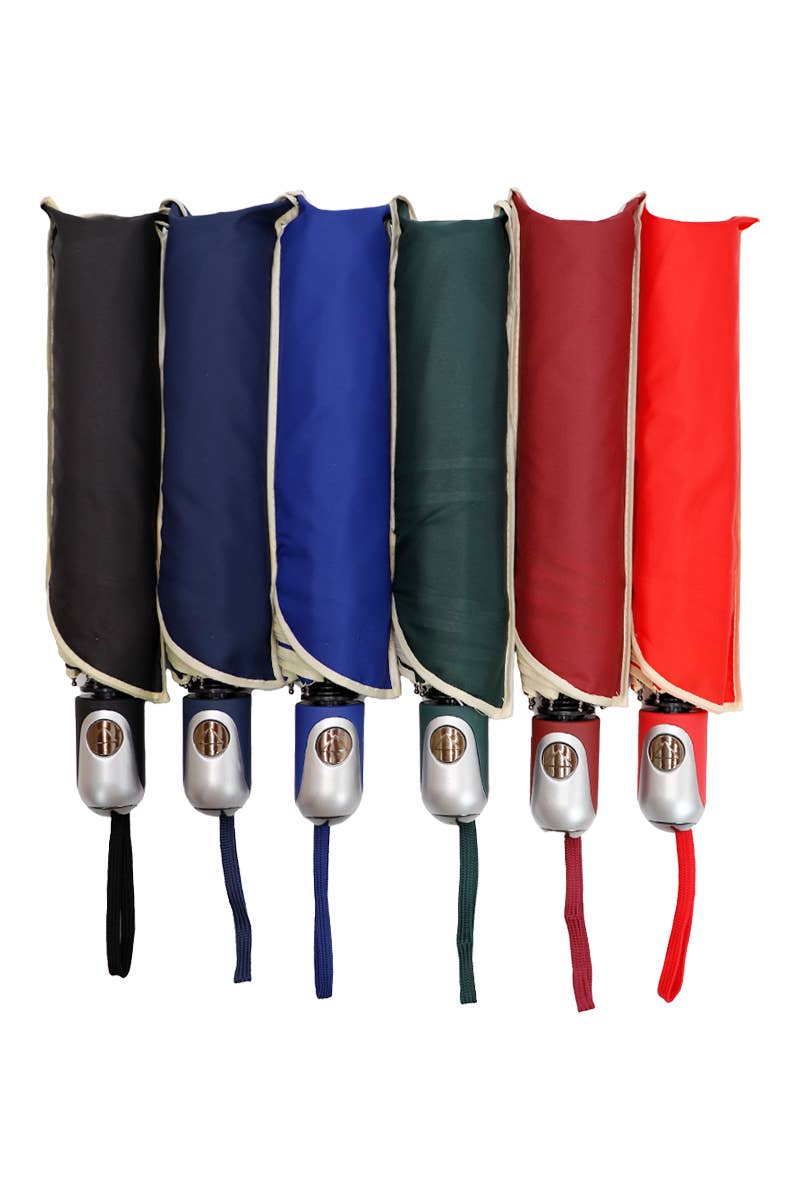 Cap Zone - Wholesale Umbrella - Unisex - Solid Khaki Outline Compact Travel Size Umbrella1