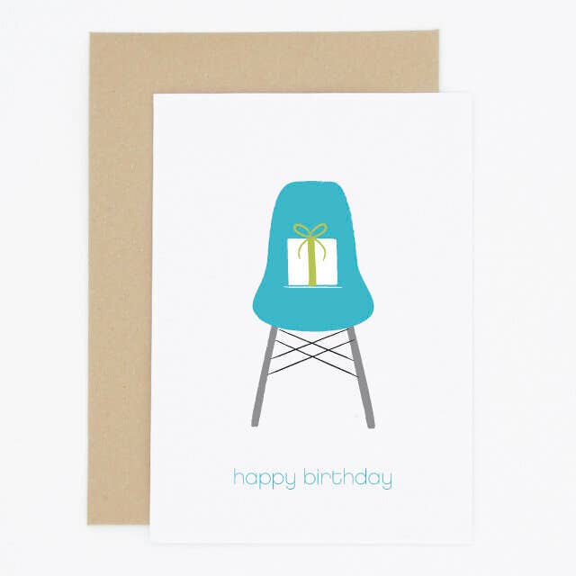 Moderne Møbler Eames Stol Fødselsdag Card for engroshandel hos Madame Annie et Fils