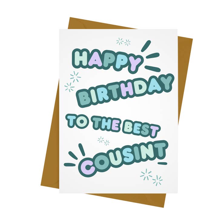 Parful Stuff – wholesale Birthday card – HAPPY BIRTHDAY COUSINT CARD