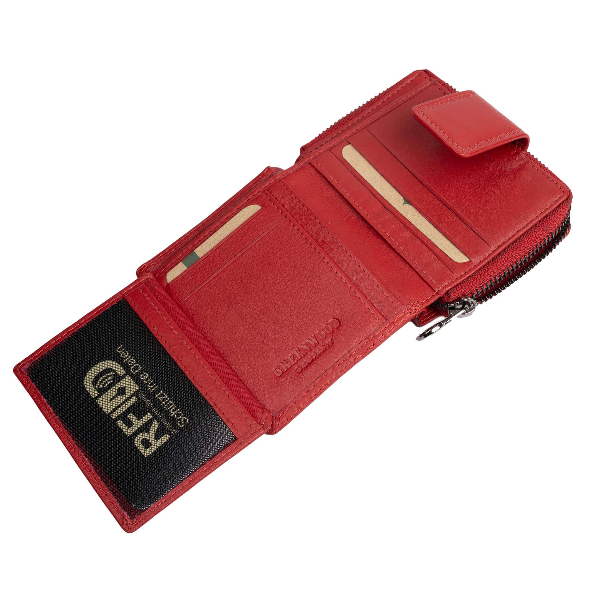 Greenwood - Wholesale Wallet - Unisex - Akiro women's small leather wallet with zip pocket40