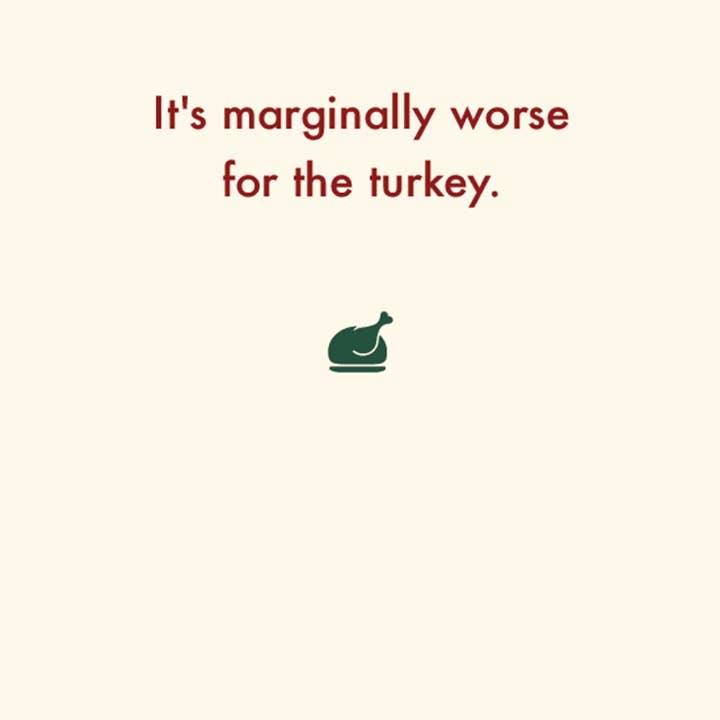 Christmas: It's marginally worse for the turkey. for wholesale by Deadpan
