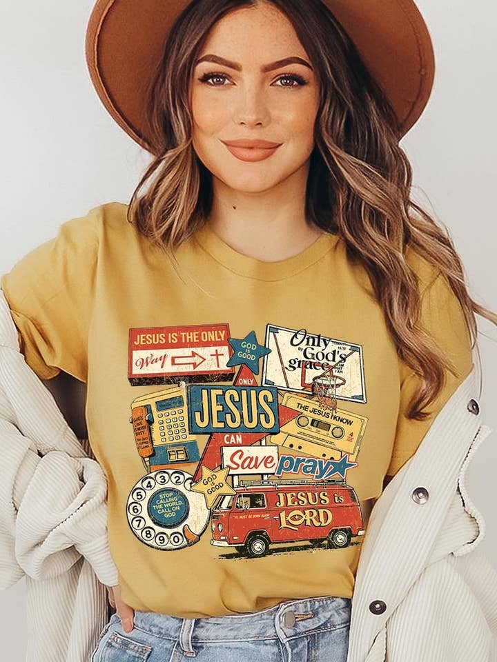 Jésus peut sauver T-shirt graphique collage pour la vente par COLORBEAR