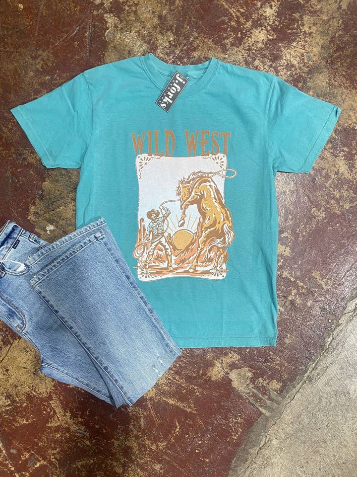 2655 Wild West Bronc Tee for wholesale by J.Forks Designs