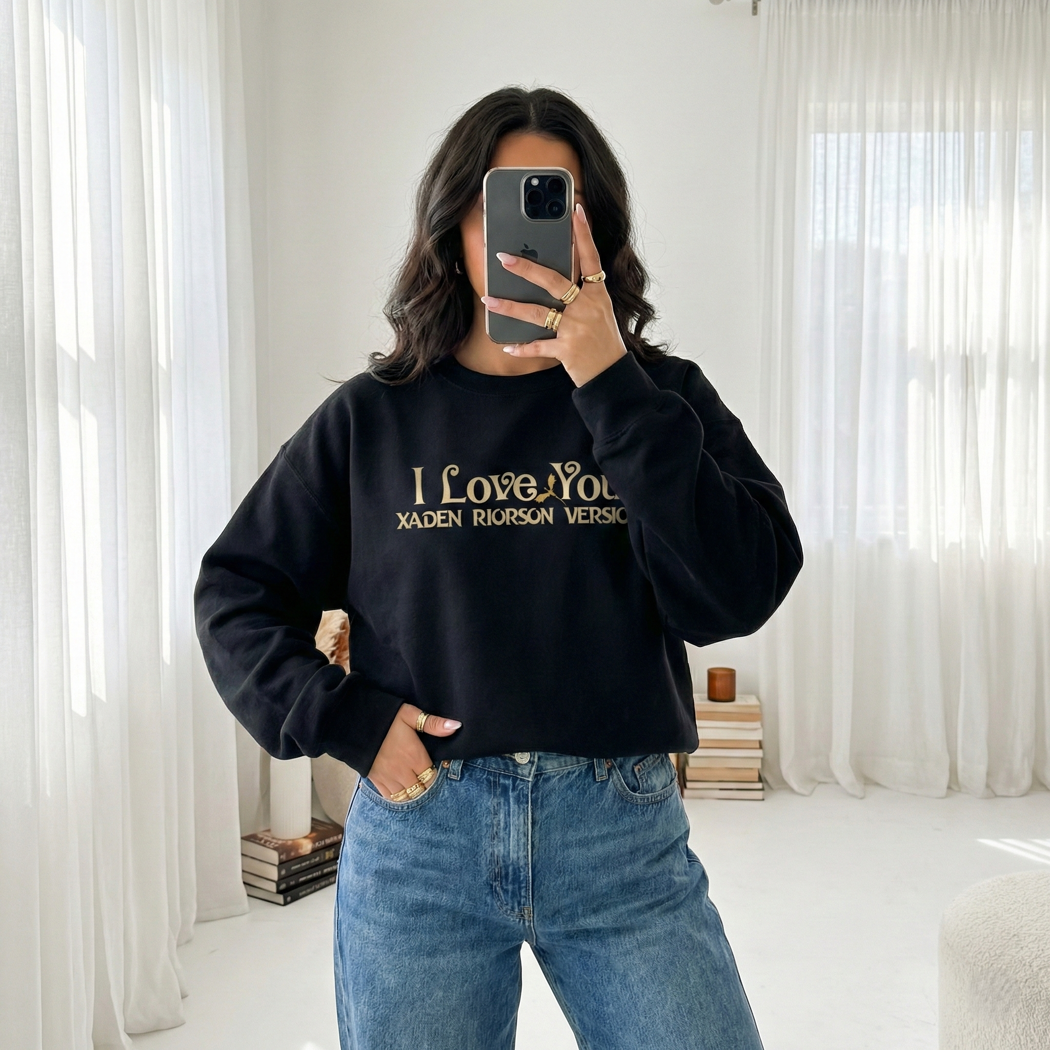 MagicMerchEmporium – Camisola gráfica - Mulher por atacado – "Camisola "I Love You - Versão Xaden Riorson" - Fourth Wing"4