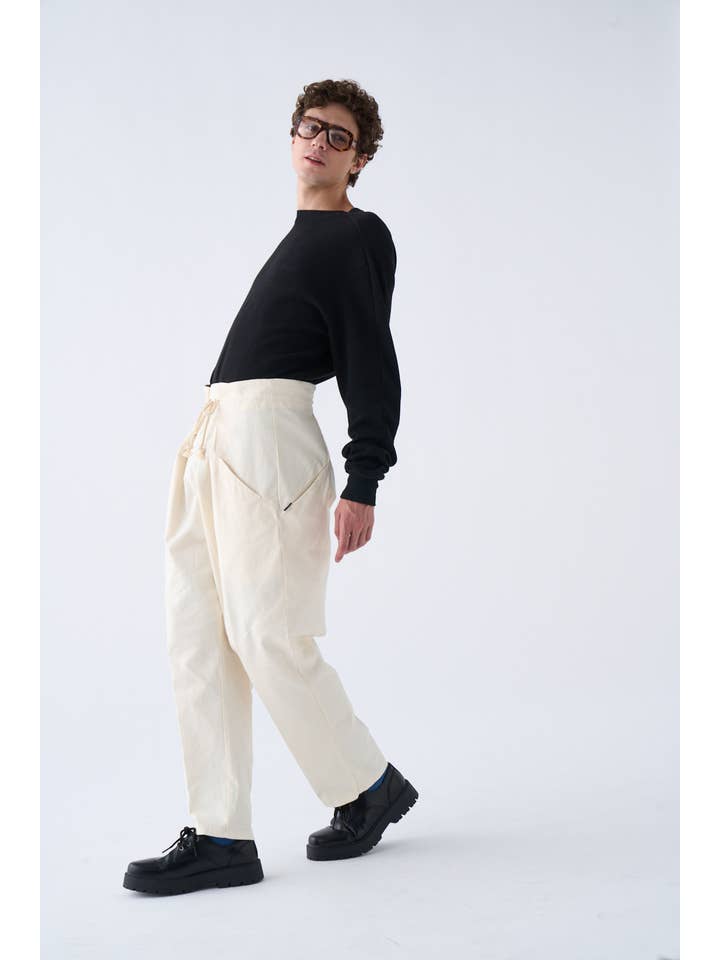 Pitagora - Wholesale Pants - Unisex - Origami Natural Pants2