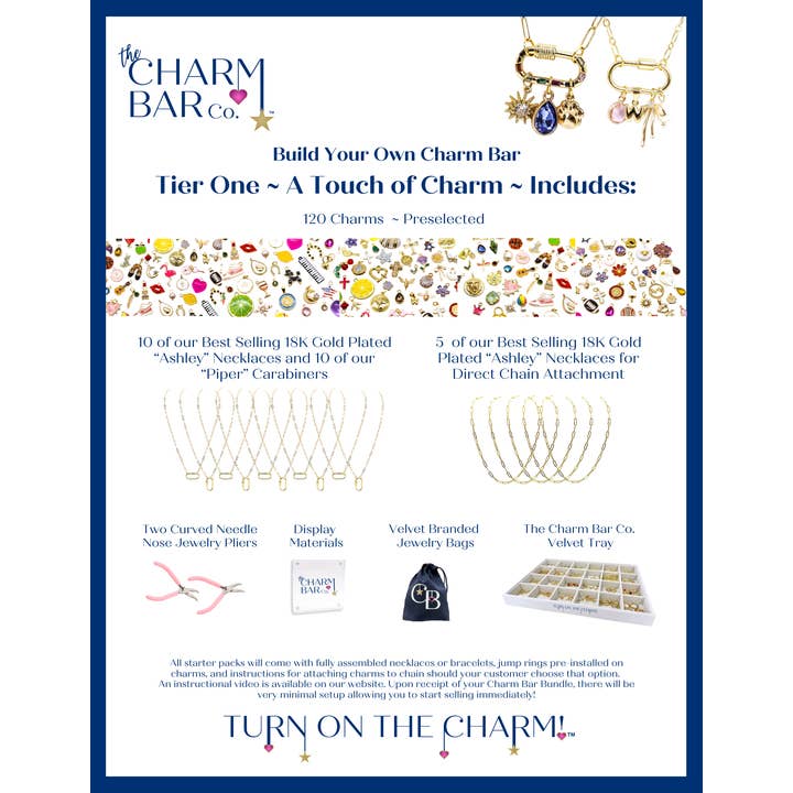 The Charm Bar Company - Wholesale Jewelry Set - Charm Bar Bundle Tier 1 with Best Sellers