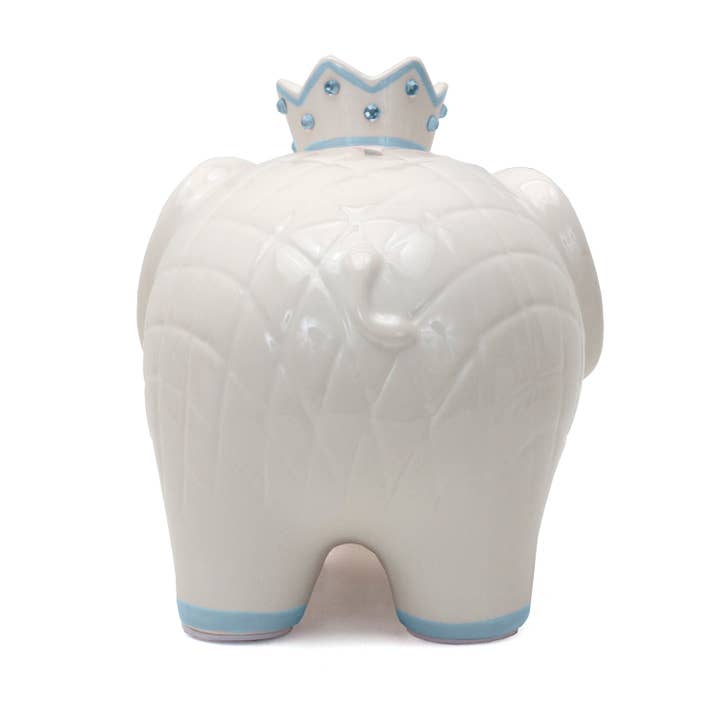 Child To Cherish® - Wholesale Money/Piggy Bank - Kids & Baby - Blue Crown Elephant Bank1